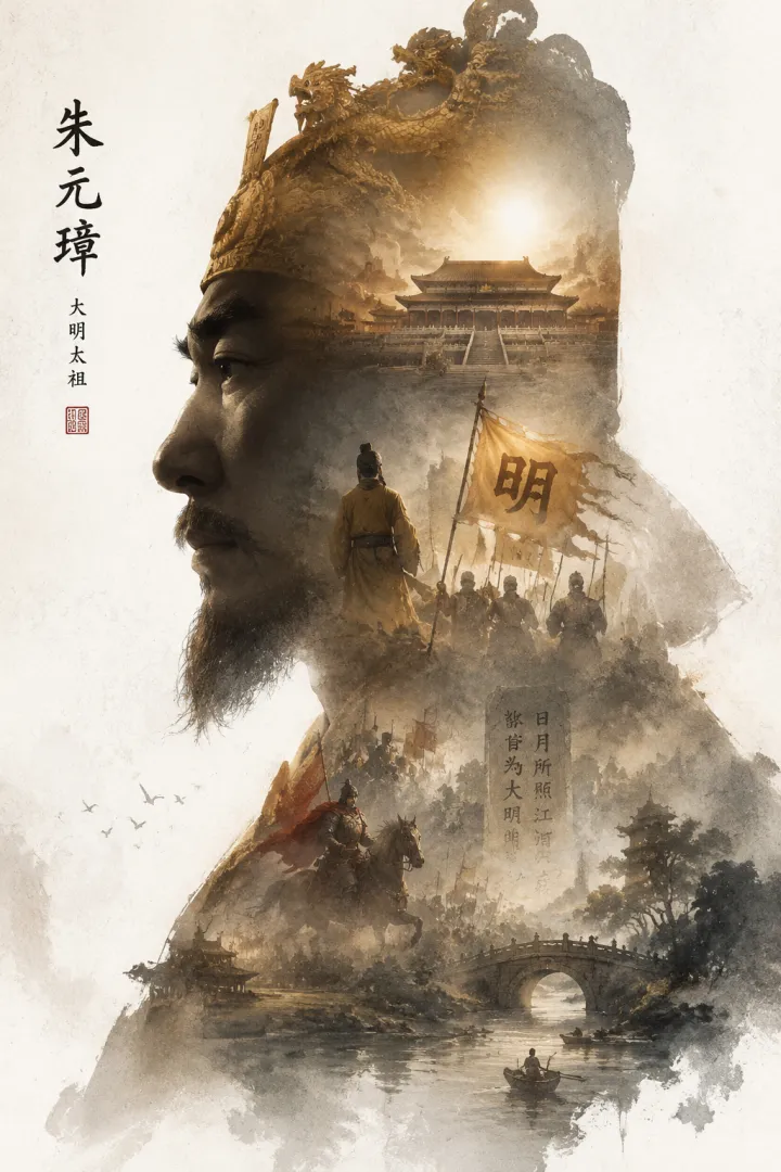 朱元璋与大明王朝历史主题海报
